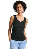 STREET ONE Damen 3226265 Top mit Herzausschnitt, Pine Grove Green, 42