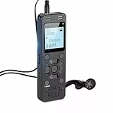 128GB Digitales Diktiergerät mit Wiedergabe - EVISTR 9296 Stunden Sprachaktiviertes Aufnahmegerät Audio-Diktiergerät mit Passwort MP3-Player für Vorträge Meetings