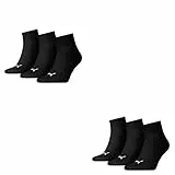 Puma Herren Sportsocken Quarters Sportsocken 6er Pack, Schwarz, 43-46, 2x251015200043