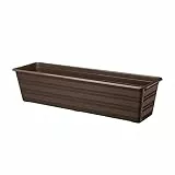 VERDENIA Blumentopf Draco - Balkonblumentopf - Blumenkübel - Dekorativer Topf für Pflanzen für Außenbereich - Pflanztopf aus Kunststoff - Balkon Garten Viele Farben - 60x17,1x14cm - Braun