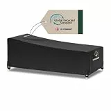 Awnic 2 Stück Gartenliege Abdeckung Wasserdicht 420D Oxford Stoff - Liegestuhl Abdeckung für Garten Sonnenliege - Schutzhülle Gartenliege Winddicht & Reißfest - Ganzjähriger Schutz 200x75x40/70cm