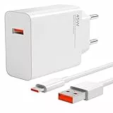 45W USB Ladegerät für Xiaomi Redmi Note 14 Pro 5G Poco X7 M7Pro M6 Mi Pad 7 6 Redmi K80Pro mit 6A Typ C Ladekabel 1M Turbo Schnelllade Adapter USB Netzteil für Xiaomi 13Pro 12Pro 11Pro Pad Pro SE