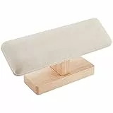 nbeads Holz Armbandständer Display, T-Bar Uhrenständer Armbandhalter Wildlederimitat Schmuck Organizer Abnehmbare Armreif-Anhänger Tower Rack für den Einzelhandel, Hellgrau, 19.5x5x8.9 cm