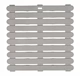 WENKO Duschrost Mod. Indoor & Outdoor rutschhemmend aus hochwertigem Kunststoff ideal für Bad und Poolbereich 55 x 55 cm in elegantem Taupe