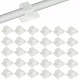 100 Stück Kabelhalter Kabelclips Selbstklebende Kabelführung Organizer, Outdoor Kabelklemmen, Kabelschellen, Kabel Haken Draht Halter Transparent für Kabelmanagement Kabelbefestigung Lichterkette