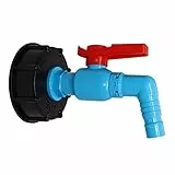 OrangeClub IBC 1/2' Auslaufhahn Kugelauslaufhahn - 1/2' Schlauchanschluss & Adapter Für IBC-Regenwassertanks - Hochwertiger Kunststoff/Zapfhahn Für Regentonnen/Wasserhahn/Absperrhahn