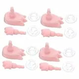 VANZACK 4 Sätze Miniatur Puppenhände und Füße Plastik Ersatzteile mit Gelenken Kompatibel für Kleine Figuren Präzise Verarbeitung für DIY Puppenreparatur und Bastelprojekte