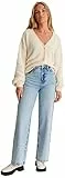 NA-KD Damen Oversized Strickcardigan Sweater, Natur, XS