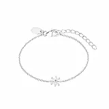 Prinzessin Lillifee Armband 925 Sterling Silber Mädchen Kinder Armschmuck, mit Zirkonia synth., 12+3 cm, Silber, Schneeflocke, Kommt in Schmuck Geschenk Box, 2036943