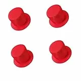 Cazqgoy Mini-Zylinderhut, Schneemannhut, Miniatur-Kostüm, Hüte für Schneemann, Dekoration, Weihnachten, Party, Basteln, Bastelzubehör, Rot, 4 Stück