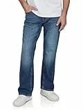 MUSTANG Jeans Herren Stretch Oregon Bootcut Jeanshose Hose Denim, Größe:W 33 L 32, Farbe:Medium Blue (702)