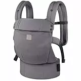 GAGAKU Babytrage für Babys Kleinkinder, Einfach zu Tragen Gesicht in Gesicht nach Vorne und Hinten Tragen, Ergonomisch Tragehilfe mit Nackenstütze, Geeignet für 3,2-15kg - Grau