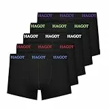HAGOT 5PCS Boxershorts Herren, Men's Boxer Shorts, Unterhosen Herren, Männer Unterwäsche, Boxer Modale, Unterhosen Men Retroshorts, mit elastischem Bund, für Männer für den Alltag, M