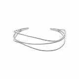 Skagen Edelstahlarmband für Damen, 61 mm x 49,5 mm Innenlänge