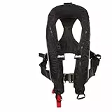 awn Rettungsweste Automatik Offshore 275N Black Edition, EN ISO 12402-2 zertifiziert, UML-Automatiksystem, Schwarz, 275N Auftrieb, für Offshore, Schwerwetter, Bohrinseln, mit Reflexstreifen und Signal