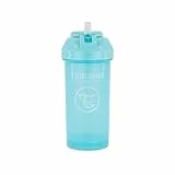 Twistshake Straw Cup | Baby-Schnabeltasse mit Strohhalm - 360 ml | Auslaufsichere Babywasserflaschen | Auslaufsicherer Trinkbecher für Kleinkinder | BPA-freier Baby-Entwöhnungsbecher | Blau