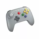 8BitDo 64 Bluetooth Controller for Analogue 3D, Switch, Switch 2, Windows, and Android (Grey)