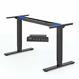 FlexiSpot Höhenverstellbarer Schreibtisch Elektrisch Tischbeine mit 2 Motoren & 4 Speicherfunktionen, höhenverstellbares Tischgestell, Schwarz