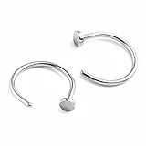 JSDDE Piercing Chirurgenstahl Edelstahl 20G Nasenpiercing Nasenring Fake Hoop Spirale Nasenstecker Nasenschraube Ohr Augenbraue Lippe Körperpiercing 8MM Silber