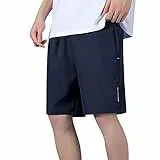 Schnelltrocknende Herren-Shorts, lässig, einfarbig, locker, Sport, Outdoor, Fitnessstudio-Shorts, blau, XL