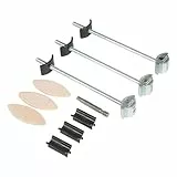 Trend ZIPBOLT Standard Arbeitsplatten-Verbindungssatz, Zinkbeschichteter Stahl, 26-40mm, Inkl. Hex Bit & Biskuits, ZIP/35/164/3