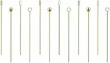 12 Stück Edelstahl Cocktailspieße, BetterJonny Martini-Spieße Cocktail Obst Sticks Cocktail Pick Martini Picks Wiederverwendbare Cocktail Picks für Fingerfood Cocktail Sandwich Party Bar, Gold