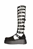 LAMODA Damen Vanishing Knee High Boot, Black Suede, 38 EU