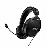 HyperX Cloud Stinger 2 – Größe neu definiert, Leichtes Over-Ear-Headset mit Mikrofon, Stummschaltung durch Wegklappen des Mikrofons, 50mm-Treiber, PC kompatibel, Schwarz