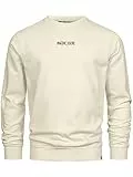 Indicode Herren INKorbin Sweatshirt mit RIPP-Bündchen und Rundhals-Ausschnitt | Sweater aus Baumwoll-Mix White Asparagus, XL