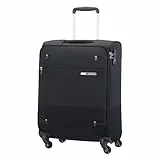 Samsonite Base Boost - Handgepäck Koffer 55 x 40 x 20 cm - Weichgepäck Kabinentrolley passend für die meisten Airlines inkl. Ryanair und EasyJet - 4 Rollen, TSA-Schloss, 39 L - 2 kg - Schwarz