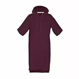 Tom Tailor Surf Poncho für Damen und Herren, S-M, 100% Baumwolle/Frottier, Badeponcho mit Kapuze, Bauchtasche und Logostickerei, Pflaume (Plum)