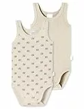 Schiesser Baby Unisex 2 Pack Wickelbody ohne Arm mit Knöpfen - 100% Organic Bio Baumwolle - Größe 56 bis 104