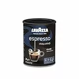 LAVAZZA - Gemahlener Kaffee Espresso Club - Italienischer Kaffee - 100% Arabica - Ausgeglichen & Aromatisch - Intensität 6 - Metalldose 250 g