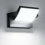 GXXG 40W LED Wandleuchten Aussen/Innen 4000 Lumen Modern Wandlampen 6000K Aussenleuchten schwarz mit 350° Schwenkbar LED Panel Wasserdicht IP65