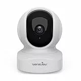 wansview 2K Kamera Überwachung innen - WLAN IP Camera, 2.4Ghz WLAN Kamera Indoor, WiFi Camera Indoor mit 2-Wege-Audio, Nachtsicht für Innenkamera mit Bewegungserkennung, Q5 Weiß