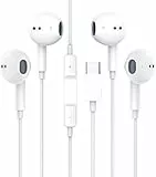 2 Pack USB C Kopfhörer für iPhone 17/16/16e/15 Pro Max/Plus Pad Pro In-Ear Ohrhörer mit Kabel Type C, Mikrofon, Lautstärkeregler für Galaxy S23 S22 S21 S20 A53 A54 A34 Google Pixel 8 7 One Plus