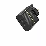 OtterBox Dual Port UK Ladegerät 30W, USB-C PD 18W + USB-A 12W, Schnelllade Gerät für Smartphone und Tablets, Sturzgeschützt und Robust, Schwarz
