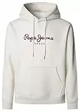 Pepe Jeans Herren Macbeth Plain Hoodie Sweatshirt, Beige (Elfenbeinweiß), M
