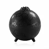 200 ml Öldiffusor, 7 Farblichter, Flammendiffusor und Diffusor für ätherische Öle mit stilvollem Flammeneffekt für entspanntes Ambiente (schwarz mit Rissen)