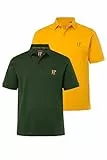 JP 1880 Herren große Größen Übergrößen Menswear L-8XL Poloshirts, Basic, 2er-Pack, Piqué, gekämmte Baumwolle dunkelgrün 4XL 704317123-4XL