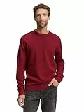 TOM TAILOR Herren 1039805 Pullover, 38762 - Dark Samba Red Melange, L