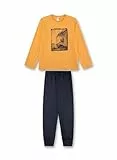 Sanetta Jungen-Schlafanzug lang orange | Hochwertiger und bequemer Schlafanzug aus Baumwolle für Jungen. Pyjamaset für Jungen 152