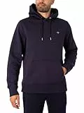 Gant Herren Reg Shield Hoodie Kapuzenpullover, Evening Blue, XL EU