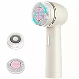 MYCARBON Elektrische Gesichtsbürste Tiefenreinigung für alle Hauttypen 2 Modus 2500mAh Wiederaufladbar IPX7 Wasserfest Gesichtsreinigungsbürste für Exfoliation Poren verstopfende Schmutz Fleischfarben