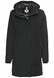 camel active Damen Funktionsmantel mit Kapuze Schwarz, womenswear-40
