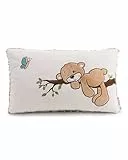 NICI Kissen Bär Finni 43x25cm - karamell - Flauschiges Kuschelkissen für Kinder und Erwachsene, Plüschkissen ideal für Zuhause, Kindergarten oder unterwegs - 62974