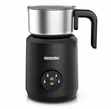 Arendo - Milchaufschäumer Induktion - Induktionsmilchaufschäumer elektrisch ohne Anbrennen – bis zu 400 ml - warmer und kalter Milchschaum – 4 Temperaturen – Milk Frother Kaffee Latte Cappuccino