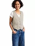 Street One Weste mit V-Neck und Knöpfen aus Leinen
