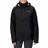 Marmot Damen PreCip Eco Jacket, Wasserdichte Regenjacke, winddichter Regenmantel, atmungsaktiver, faltbarer Hardshell Windbreaker, optimal zum Fahrradfahren und Wandern, Black, L