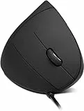 Anker Vertikale Maus Vertical Ergonomic Optical Maus - USB Kabel Kompatibel, Rechtshänder, Komfort & Stamm Elimination am Hand & Gelenk, 1000/1600 DPI, 5 Tasten